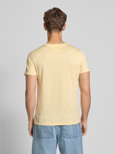 Tommy Jeans Regular Fit T-Shirt aus reiner Baumwolle Hellgelb 5