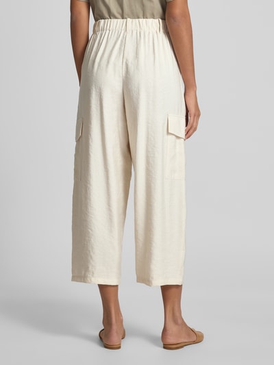 Milano Italy Stoffen broek met klepzakken Zand - 5