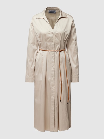 White Label Hemdblusenkleid mit Bindegürtel Sand 2