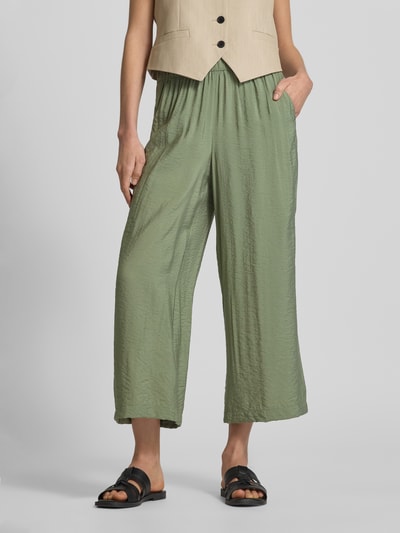 s.Oliver RED LABEL Loose Fit Culotte aus Viskose-Mix Khaki 4