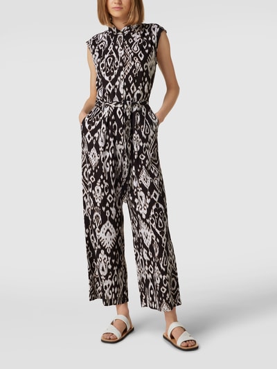 Jake*s Collection Jumpsuit mit Allover-Muster Anthrazit 4