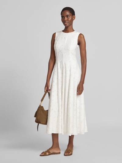Jake*s Collection Fit and Flare Freizeitkleid aus Viskose-Mix Modell 'D076-FlwSkaterDr' Offwhite 1