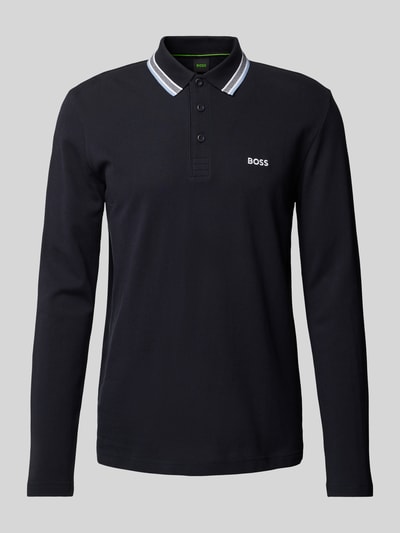 BOSS Green Regular Fit Poloshirt mit Label-Stitching Marine 1