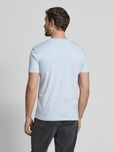 Tom Tailor Denim Regular Fit T-Shirt aus reiner Baumwolle Hellblau 5