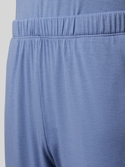 Hanro Pyjama mit geripptem Rundhalsausschnitt Rauchblau 2