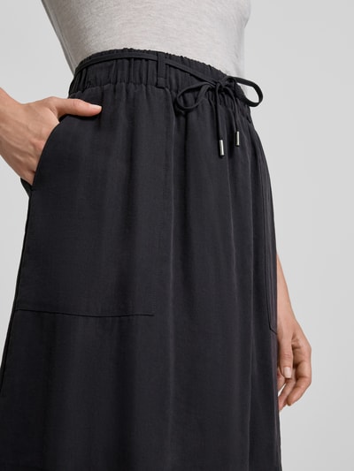 OPUS Knielanger Rock mit elastischem Bund Modell 'Rania' Black 3