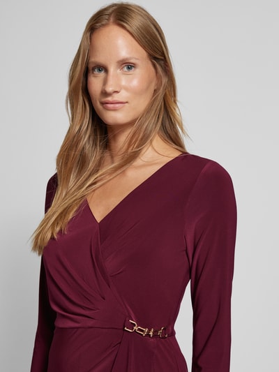 Adrianna Papell Cocktailkleid in Wickel-Optik Bordeaux 3