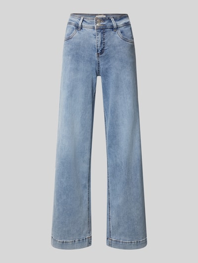 FREE/QUENT Wide Leg Jeans mit Gürtelschlaufen Modell 'Lopez' Hellblau 1