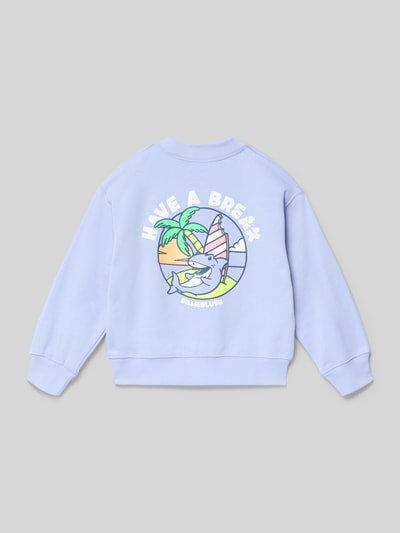 Produktfoto, Sweatshirt mit Motiv-Print und Rundhalsausschnitt von BILLIEBLUSH, Reine Baumwolle, Relaxed-Fit, kinder, pastellblau, weiche Struktur
