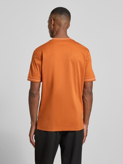BOSS Slim fit T-shirt van puur katoen, model 'TESSLER' Oranje - 5
