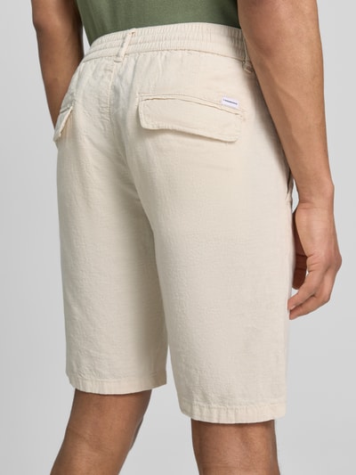 Lindbergh Bermudas aus Leinen-Mix mit französischen Eingrifftaschen Sand 3