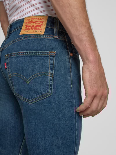 Levi's® Slim fit jeans in used-look, model '511®' Jeansblauw - 3