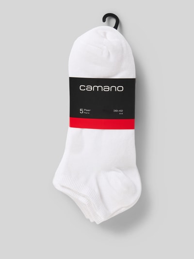 camano Sneakersokken met ribboordjes in een set van 5 paar Wit - 3