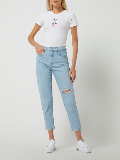 Levi's® High Rise Jeans mit Stretch-Anteil Modell 'Mom Jean' Jeansblau 1