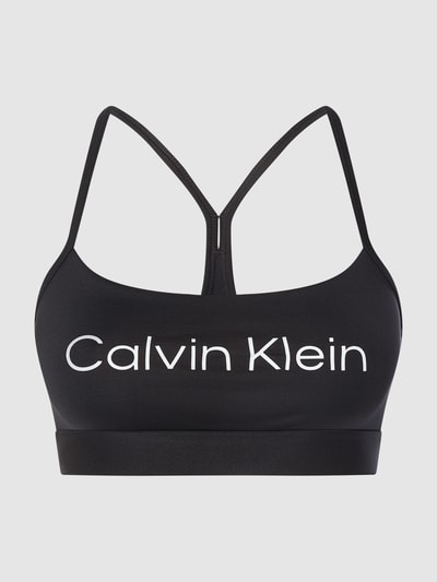 Calvin Klein Performance Stanik z odblaskowym logo Czarny 2