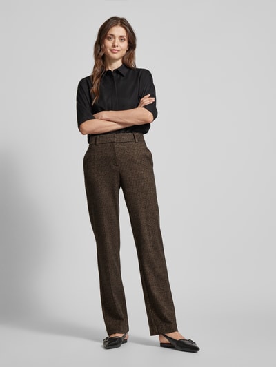 Christian Berg Woman Wide leg stoffen broek met riemlussen Zwart - 1