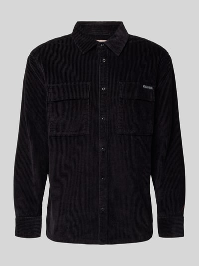 Calvin Klein Jeans Relaxed fit vrijetijdsoverhemd in ribcordlook, model 'Roy' Zwart - 2