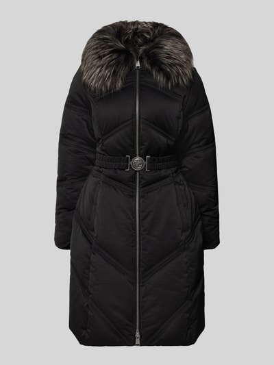 Guess Płaszcz pikowany z paskiem model ‘ALIENOR’ Czarny 2