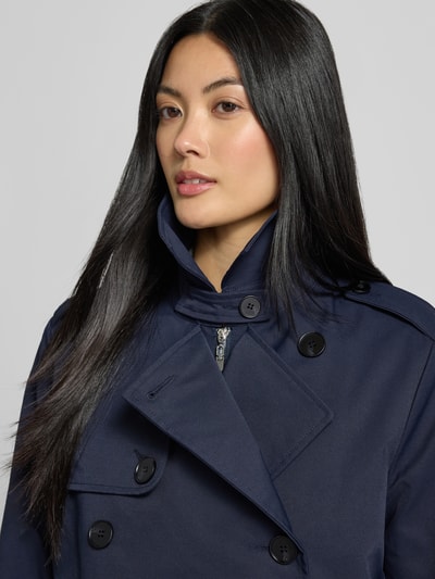 monari Kurzer Trenchcoat mit Ärmelriegeln Marine 3