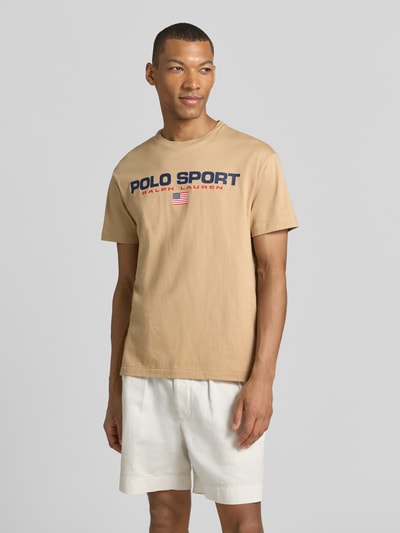 Polo Ralph Lauren Relaxed Fit T-Shirt aus reiner Baumwolle Khaki 4