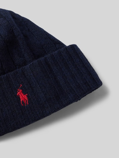 Polo Ralph Lauren Beanie met labelstitching Marineblauw - 2