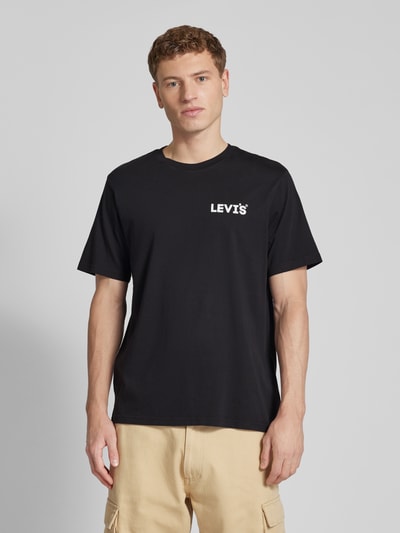 Levi's® T-shirt met labelprint Zwart - 4