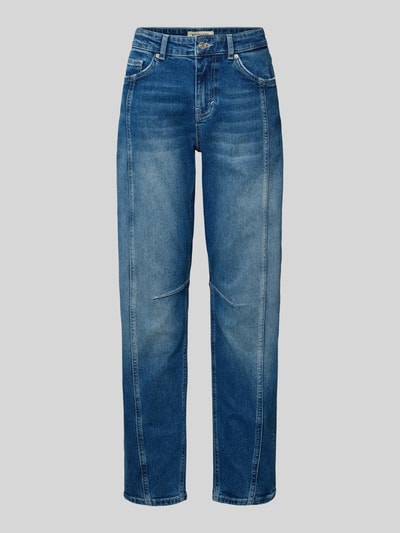 ETIQUETT ESSENTIALS Mom fit jeans met siernaden, model 'Sister' Donkerblauw - 2