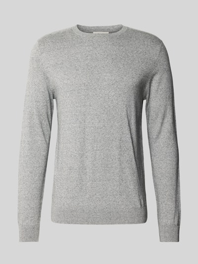 SELECTED HOMME Regular Fit Strickpullover aus reiner Baumwolle Modell 'BERG' Hellgrau 2