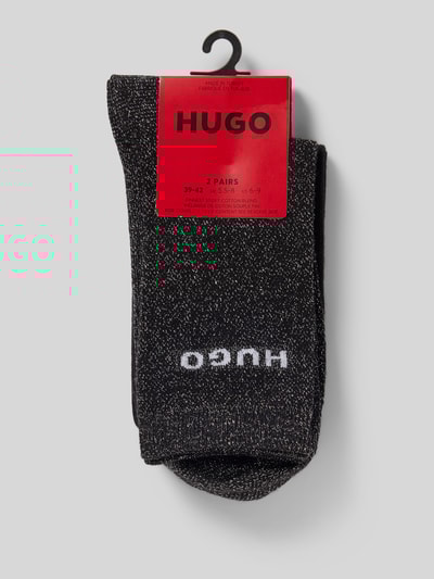 HUGO Socken aus Baumwoll-Mix im 2er-Pack Modell 'SHINY' Black 3