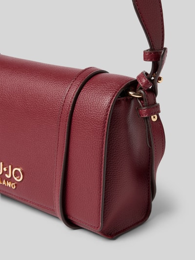 Liu Jo White Handtasche mit Label-Applikation und Schulterriemen Bordeaux 3