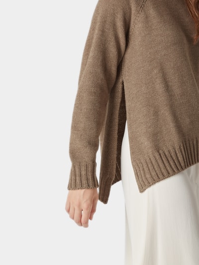 MM6 Maison Margiela Pullover mit Strickmuster Beige 3