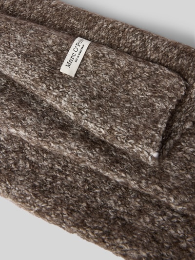 Marc O'Polo Sjaal van katoenmix met mix van alpaca en scheerwol Donkerbruin - 3