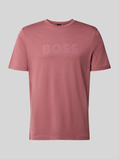 Produktfoto, Regular Fit T-Shirt aus reiner Baumwolle Modell 'Te_Logo' von BOSS im Farbton Rosa, glatte Textur, Herren T-Shirt von BOSS Orange