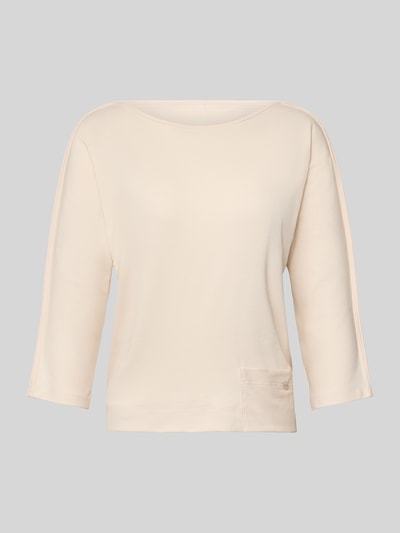 Marc Cain T-shirt met boothals en 3/4-mouwen Zand - 2