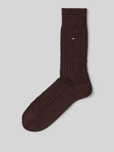 Tommy Hilfiger Socken aus Baumwoll-Mix Dunkelbraun 1