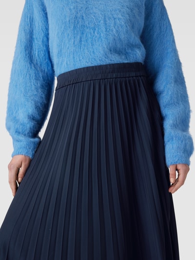 Kaffe Midirok met plissévouwen, model 'leandra' Marineblauw - 3