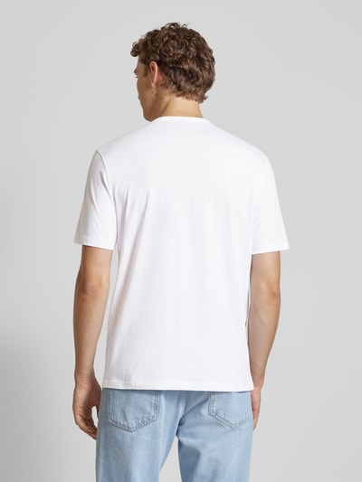 Hugo Blue T-Shirt mit Label-Print Weiss 5