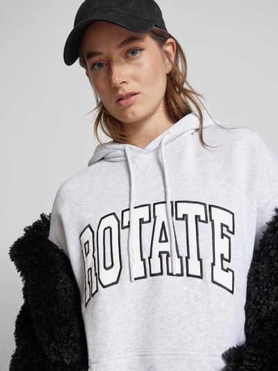 ROTATE Oversized Hoodie mit Kapuze Hellgrau 3