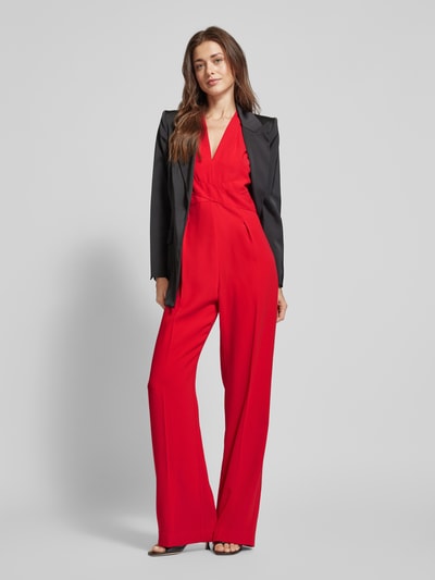 Mango Jumpsuit mit V-Ausschnitt Modell 'ATY' Rot 1