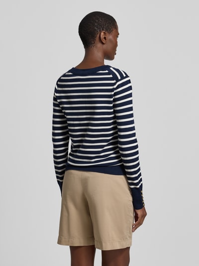 Tommy Hilfiger regular fit pullover van katoenmix Marineblauw - 5