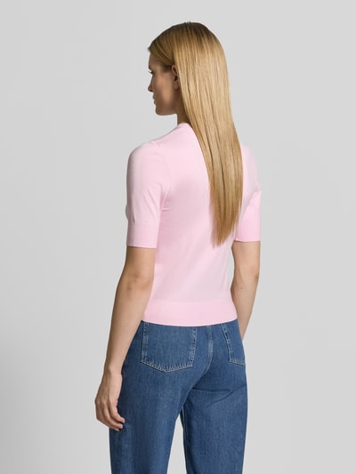 s.Oliver RED LABEL T-shirt o kroju slim fit z mieszanki wiskozy Jasnoróżowy 5