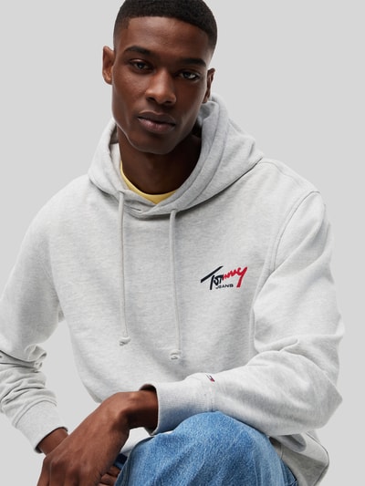 Tommy Jeans Bluza o kroju relaxed fit z czystej bawełny Jasnoszary melanż 3