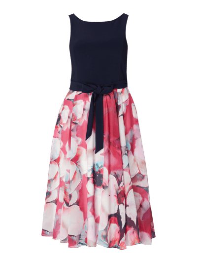 Vera Mont Cocktailkleid mit Taillenband Dunkelblau 2