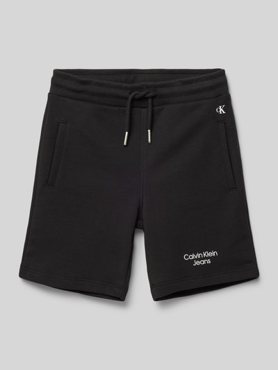 Calvin Klein Jeans Sweatshorts mit Label-Print Black 1