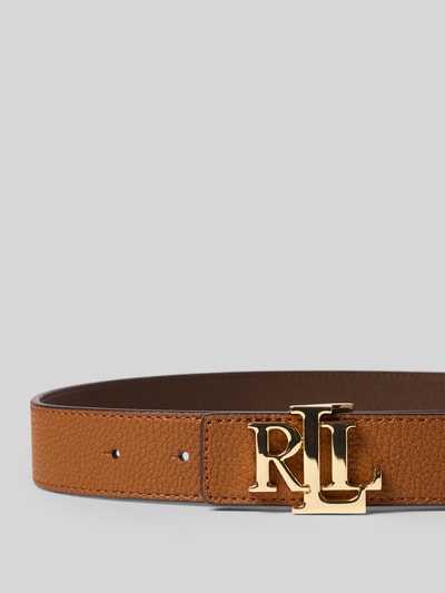 Produktfoto, Gürtel aus Rindsleder mit Wendefunktion von Lauren Ralph Lauren, klassische Form, Label-Detail, Breite 3 cm, Struktur-Lederoptik