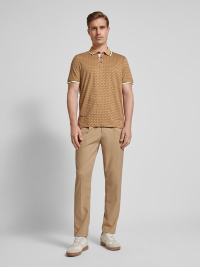 Michael Kors Poloshirt met korte knoopsluiting Camel - 1