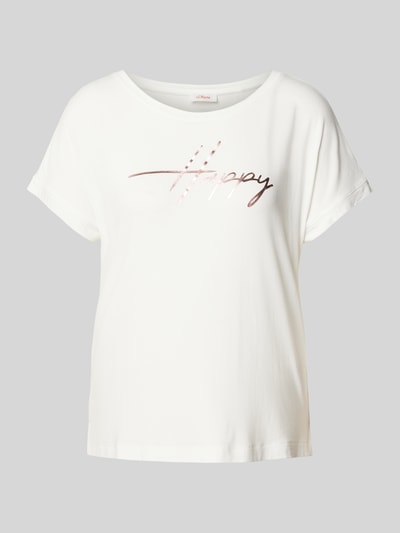 s.Oliver RED LABEL T-Shirt mit Motiv-Print Offwhite 2