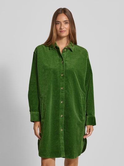 Jake*s Casual Knielange overhemdjurk van corduroy Grasgroen - 4