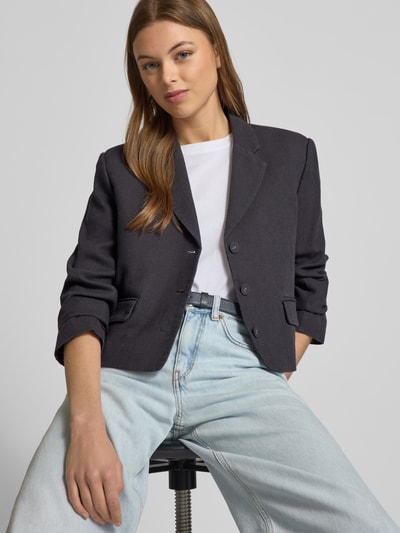 MSCH Copenhagen Linnen blazer met reverskraag, model 'Pennie Giania' Antraciet - 3