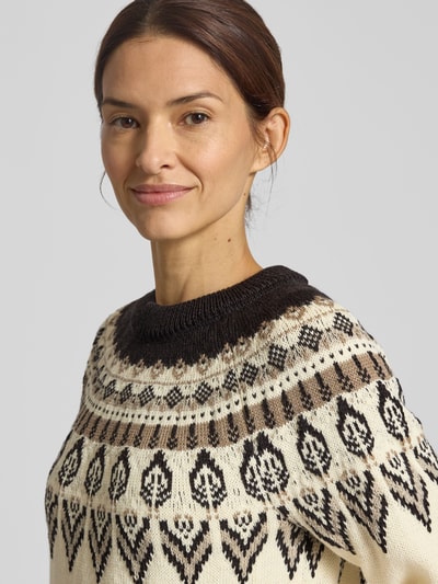 Dale of Norway Noorse trui van wol, model 'SULA' Offwhite - 3